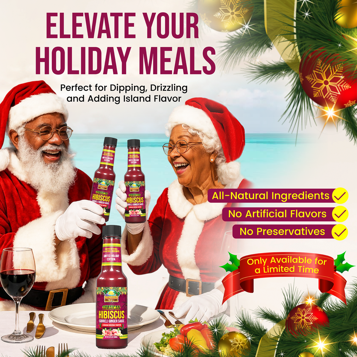 Jamaican Hibiscus (Sorrel) Ginger Sauce – Limited Holiday Edition Gift Box