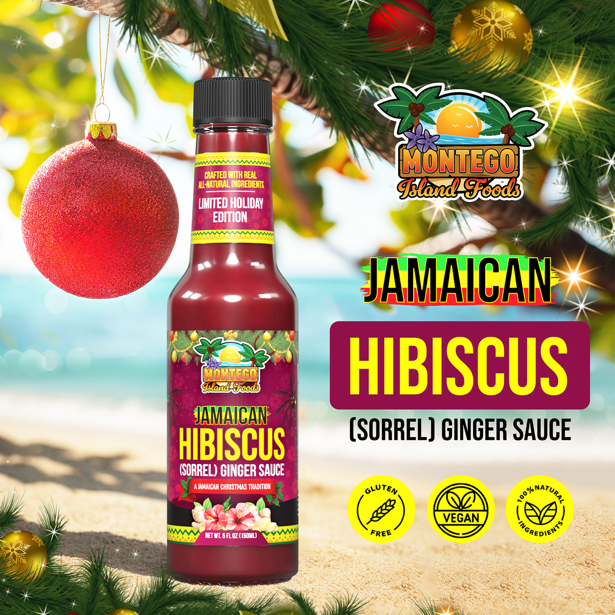 Jamaican Hibiscus (Sorrel) Ginger Sauce – Limited Holiday Edition Gift Box